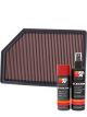 K&N Air Filter 33-2388 + Aerosol Recharge Kit