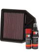 K&N Air Filter 33-2402 + Aerosol Recharge Kit