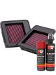 K&N Air Filter 33-2413 + Aerosol Recharge Kit