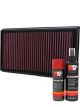 K&N Air Filter 33-2424 + Aerosol Recharge Kit