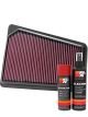 K&N Air Filter 33-2427 + Aerosol Recharge Kit