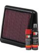 K&N Air Filter 33-2430 + Aerosol Recharge Kit