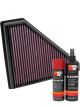 K&N Air Filter 33-2436 + Aerosol Recharge Kit