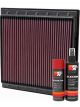K&N Air Filter 33-2444 + Aerosol Recharge Kit