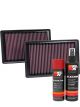K&N Air Filter 33-2445 + Aerosol Recharge Kit