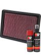 K&N Air Filter 33-2447 + Aerosol Recharge Kit