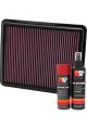 K&N Air Filter 33-2448 + Aerosol Recharge Kit
