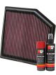 K&N Air Filter 33-2452 + Aerosol Recharge Kit