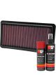 K&N Air Filter 33-2463 + Aerosol Recharge Kit