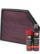 K&N Air Filter 33-2465 + Aerosol Recharge Kit