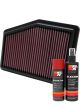 K&N Air Filter 33-2468 + Aerosol Recharge Kit
