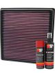 K&N Air Filter 33-2470 + Aerosol Recharge Kit