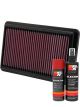 K&N Air Filter 33-2473 + Aerosol Recharge Kit