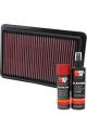K&N Air Filter 33-2480 + Aerosol Recharge Kit