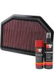 K&N Air Filter 33-2481 + Aerosol Recharge Kit