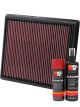 K&N Air Filter 33-2483 + Aerosol Recharge Kit