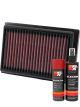 K&N Air Filter 33-2485 + Aerosol Recharge Kit