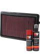 K&N Air Filter 33-2489 + Aerosol Recharge Kit