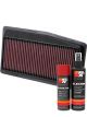 K&N Air Filter 33-2492 + Aerosol Recharge Kit