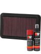 K&N Air Filter 33-2676 + Aerosol Recharge Kit