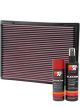 K&N Air Filter 33-2703 + Aerosol Recharge Kit