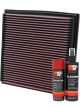 K&N Air Filter 33-2733 + Aerosol Recharge Kit