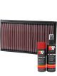 K&N Air Filter 33-2747 + Aerosol Recharge Kit
