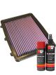 K&N Air Filter 33-2748-1 + Aerosol Recharge Kit