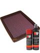 K&N Air Filter 33-2753 + Aerosol Recharge Kit