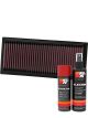 K&N Air Filter 33-2761 + Aerosol Recharge Kit