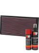 K&N Air Filter 33-2763 + Aerosol Recharge Kit
