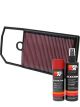 K&N Air Filter 33-2774 + Aerosol Recharge Kit