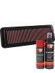 K&N Air Filter 33-2784 + Aerosol Recharge Kit