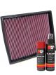 K&N Air Filter 33-2787 + Aerosol Recharge Kit