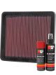 K&N Air Filter 33-2802 + Aerosol Recharge Kit