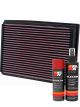 K&N Air Filter 33-2804 + Aerosol Recharge Kit