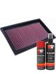 K&N Air Filter 33-2824 + Aerosol Recharge Kit