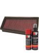 K&N Air Filter 33-2849 + Aerosol Recharge Kit