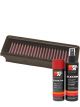 K&N Air Filter 33-2860 + Aerosol Recharge Kit