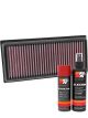 K&N Air Filter 33-2881 + Aerosol Recharge Kit