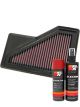 K&N Air Filter 33-2885 + Aerosol Recharge Kit