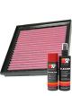 K&N Air Filter 33-2890 + Aerosol Recharge Kit