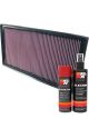 K&N Air Filter 33-2912 + Aerosol Recharge Kit