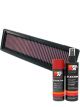 K&N Air Filter 33-2916 + Aerosol Recharge Kit
