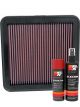 K&N Air Filter 33-2918 + Aerosol Recharge Kit