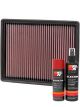 K&N Air Filter 33-2934 + Aerosol Recharge Kit