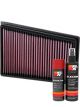 K&N Air Filter 33-2944 + Aerosol Recharge Kit
