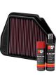 K&N Air Filter 33-2956 + Aerosol Recharge Kit