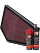 K&N Air Filter 33-2976 + Aerosol Recharge Kit