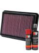 K&N Air Filter 33-2980 + Aerosol Recharge Kit